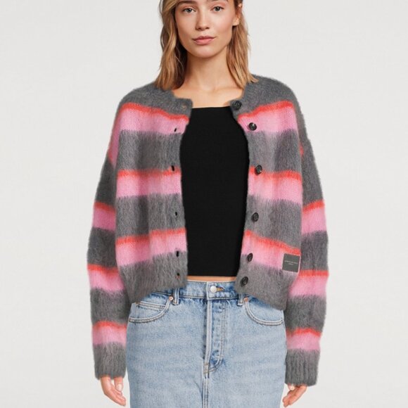ALEXANDER WANG Brushed Mohair Oversized Cardigan - Picture 3 of 8